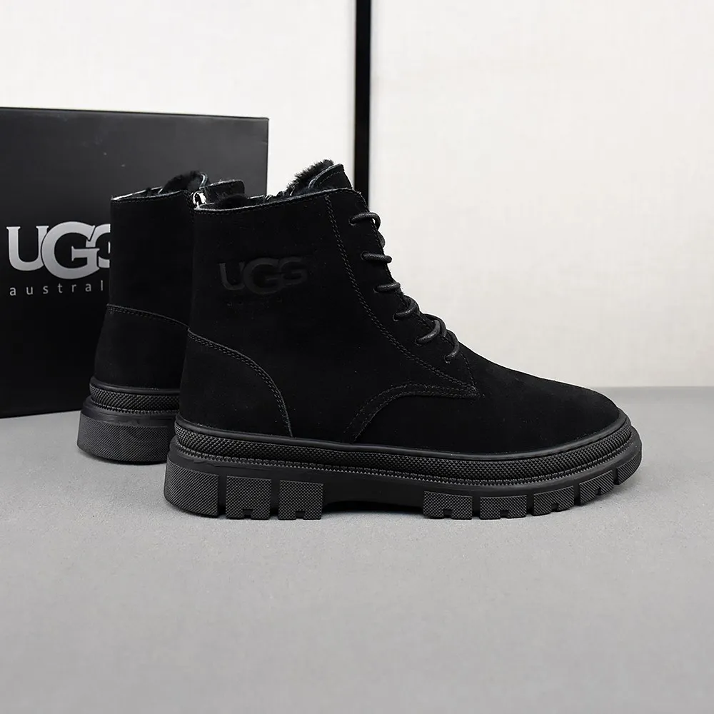 PP520👟👟👟【ugg】The upper is made of waterproof nubuck, real wool lining, and non-slip rubber sole. Warm and comfortable, a must-have in winter! Men's size 38-44 (custom-made size 45 is non-refundable).